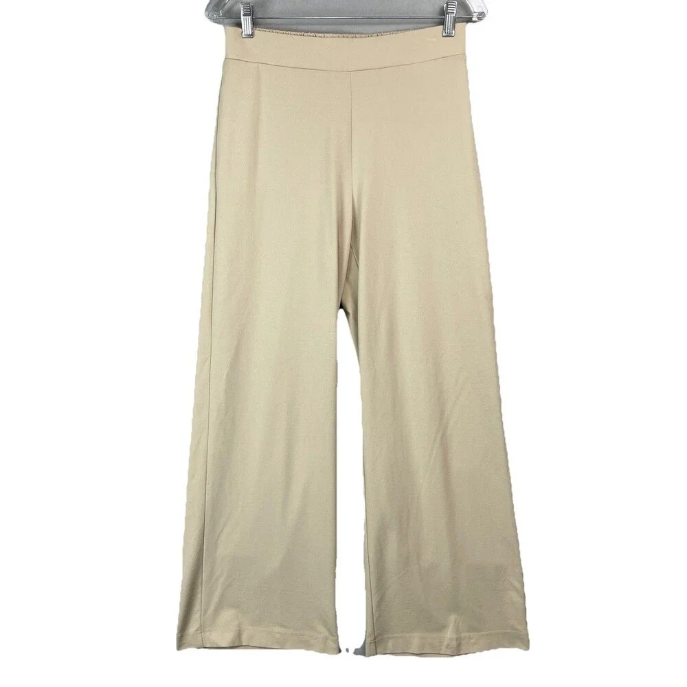 Banana Republic Women 28 Wide Leg Pants High Rise Beige Soft Drapey Preppy READ